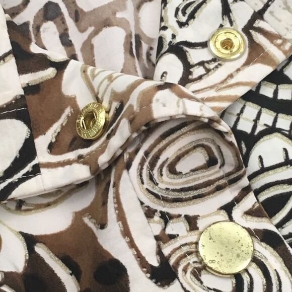 Chico’s Geometric Patterned Relaxed Fit Top Jacket Layering Size 2 Medium 12 - Picture 3 of 4